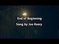 Music Lyric Joe Keery End Of Beginning 