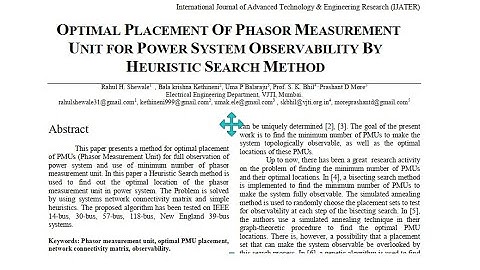 Lec#01 | Optimal placement of phasor measurement unit