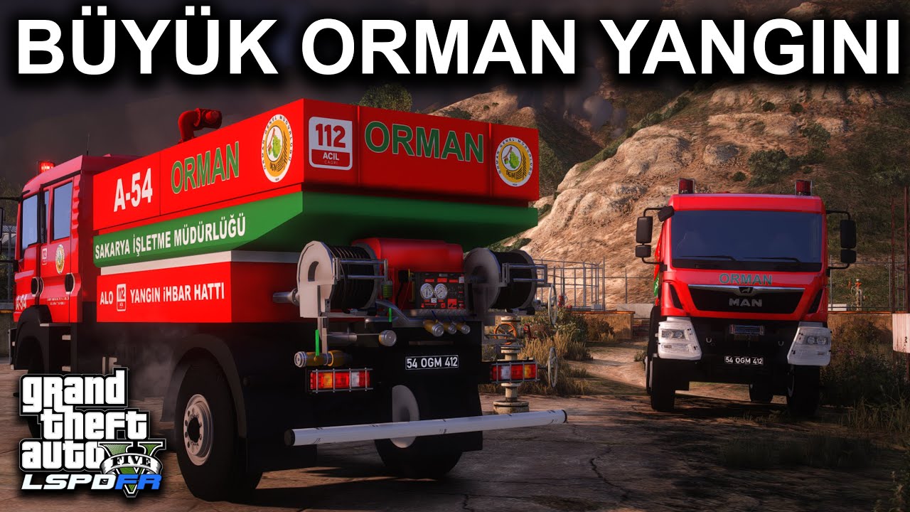 ASKERİYE'DE BÜYÜK ORMAN YANGINI ! - GTA 5 İTFAİYE MODU - LSPDFR