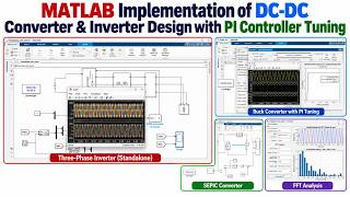 MATLAB Implementation of DC DC Converter & Inverter Design with PI Controller Tuning | Inverter