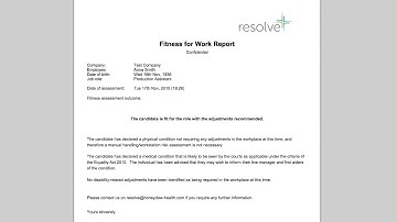 Pre-placement health screening