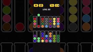 How to pass level 123 in ball sort puzzle