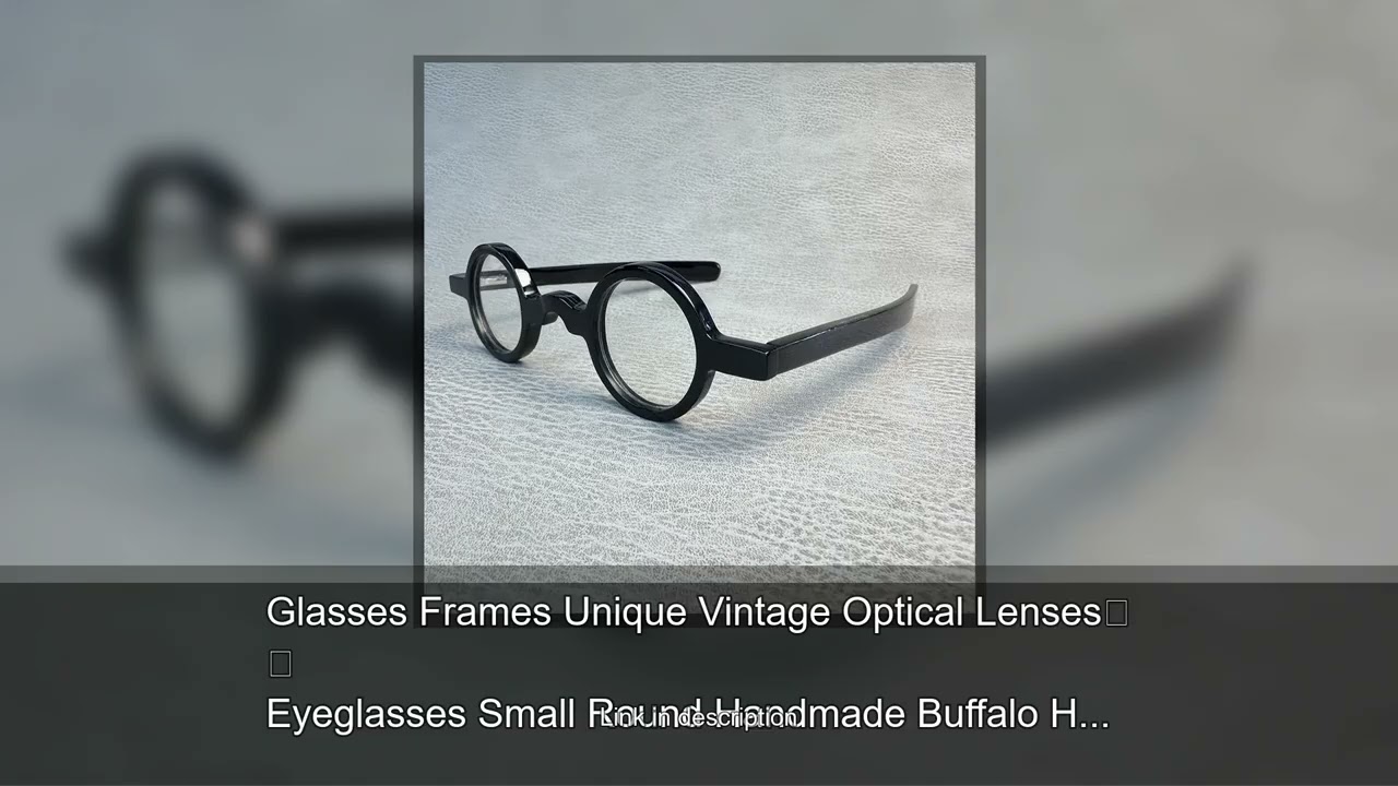 Glasses Frames Unique Vintage Optical Lenses Eyeglasses Small Round Handmade Buffalo Horn Readi
