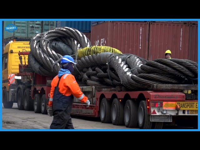 ⁣Giant Steel Wire Rope & Huge Chain Manufacturing Process. Of Wire Rope In Heavy Crane