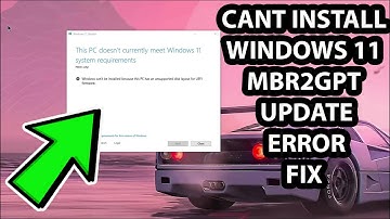 WINDOWS 11 INSTALL ERROR MBR2GPT HARD DRIVE CONVERSION