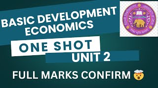 BASIC DEVELOPMENT ECONOMICS | UNIT 2 | ONE SHOT | DU/SOL/REGULAR/NCWEB