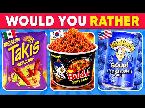 Would You Rather...? WORLD'S CRAZIEST Viral Foods 🌎🍜🍟 Food Edition | Daily Quiz