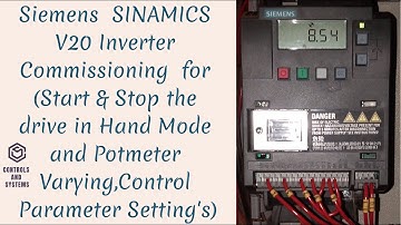 Siemens V20 Inverter Parameter Settings | Hand Mode & Potentiometer Adjustment Tutorial 🔧