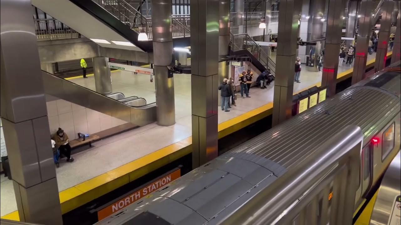 MBTA New orange line CRRC train at North station YouTube