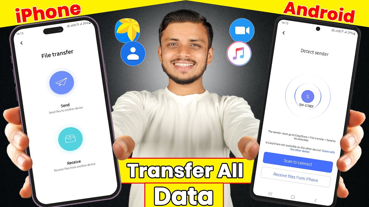 How to transfer data from iphone to android | iphone se android me data ...