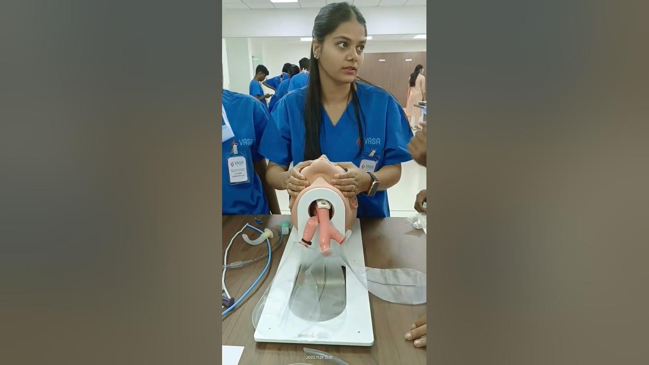 Doing jaw thrust and tounge maneuver , sniffing position(head tilt and
