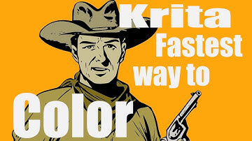 How to color your lineart in Krita - fastest way