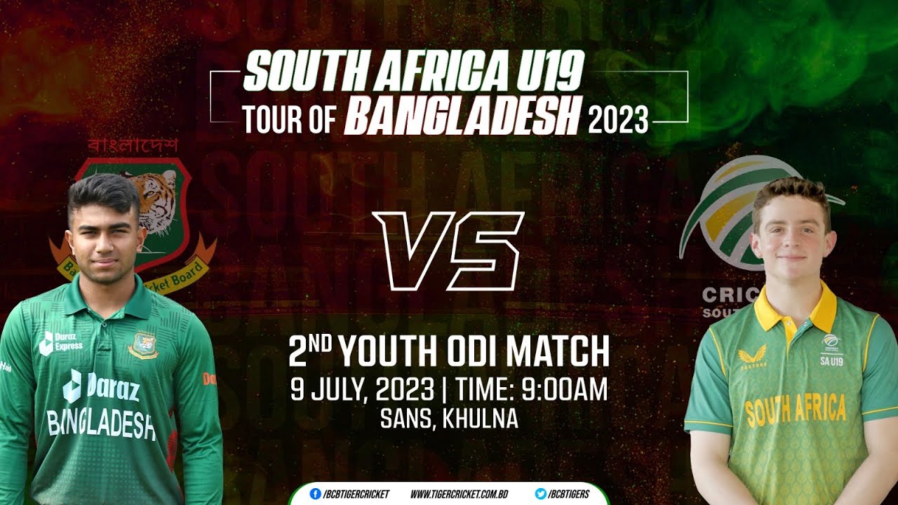 Bangladesh U19 Vs South Africa U19 2nd Youth ODI Match