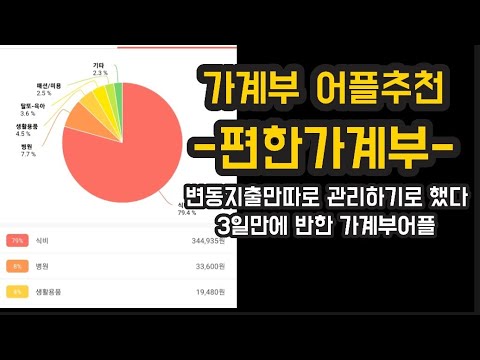   희그레 가계부 어플추천 편한가계부 변동지출만 따로 관리하기로 했다