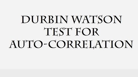 Durbin Watson Test for auto correlation by hand and in R