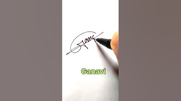 Ganavi name signature writing ❤️| #viral #shorts #tranding #youtubeshorts #handwriting #signature
