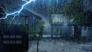 Fall Asleep Fast, Deep Sleep with Strong Rain & Powerful Thunder | Thunderstorm Sounds for Sleeping