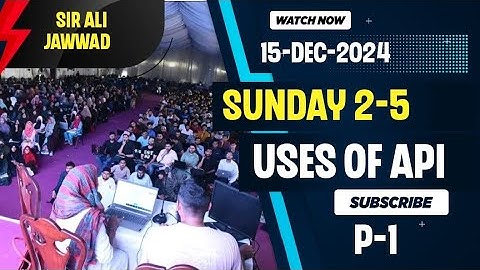 Sunday Class 2-5  |Api use |Sir Ali Jawad |P-1 #GovernorSindh #ITCourses #ai