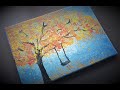 Fall tree painting | How to paint autumn tree | Acrylic paintingرسم اكريلك شجرة الخريف