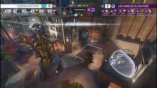 9000 IQ STRAT FROM THE L.A GLADIATORS | OWL Quarter-Finals [London Spitfire] vs [L.A Gladiators] screenshot 3