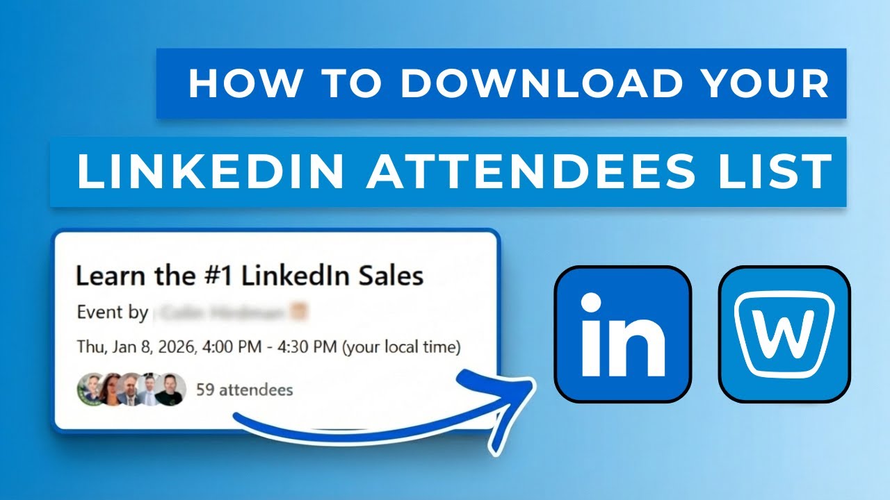 How to Download your LinkedIn Attendees List 2026 - YouTube