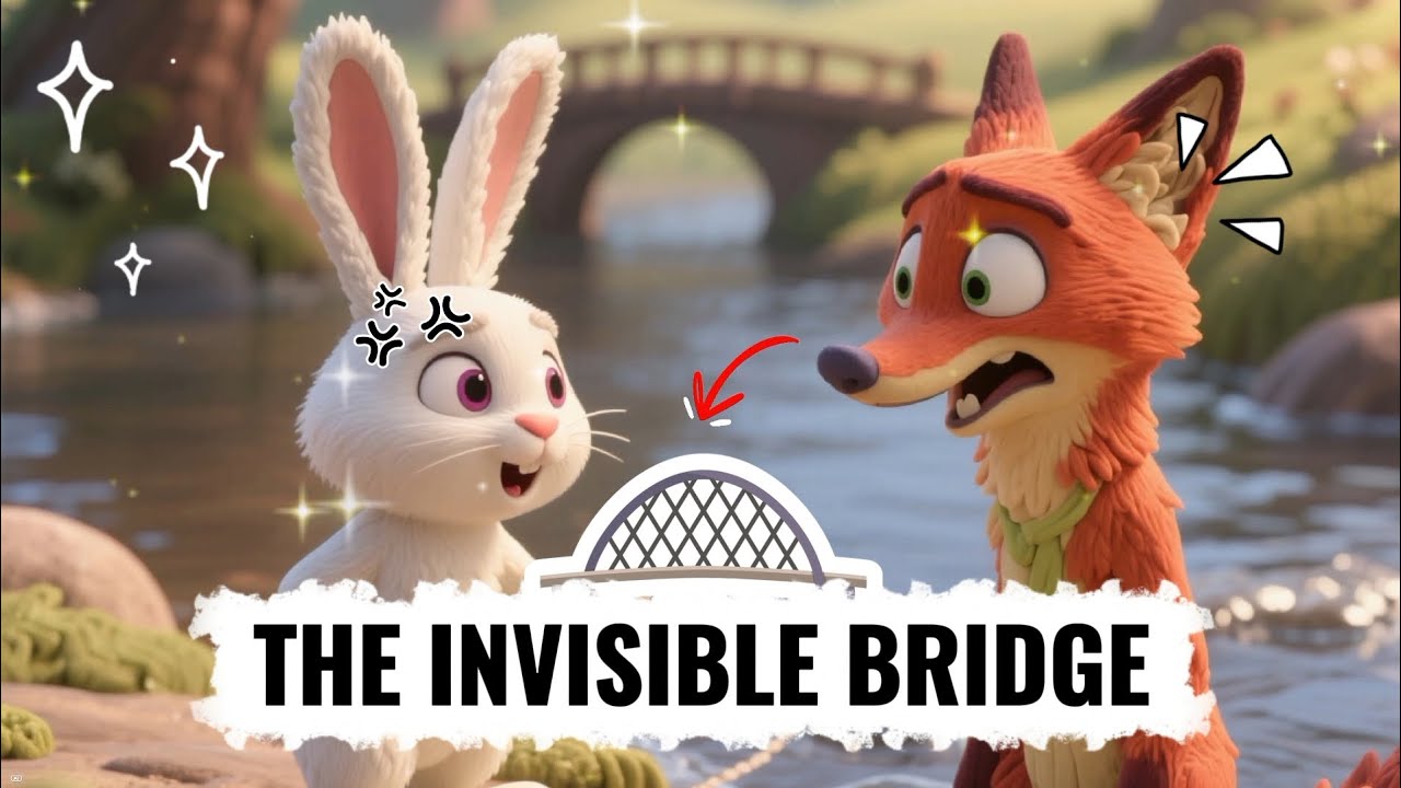THE INVISIBLE BRIDGE STORY🐰🦊| SHORT STORY FOR KIDS | SCHOOL TOONS - YouTube