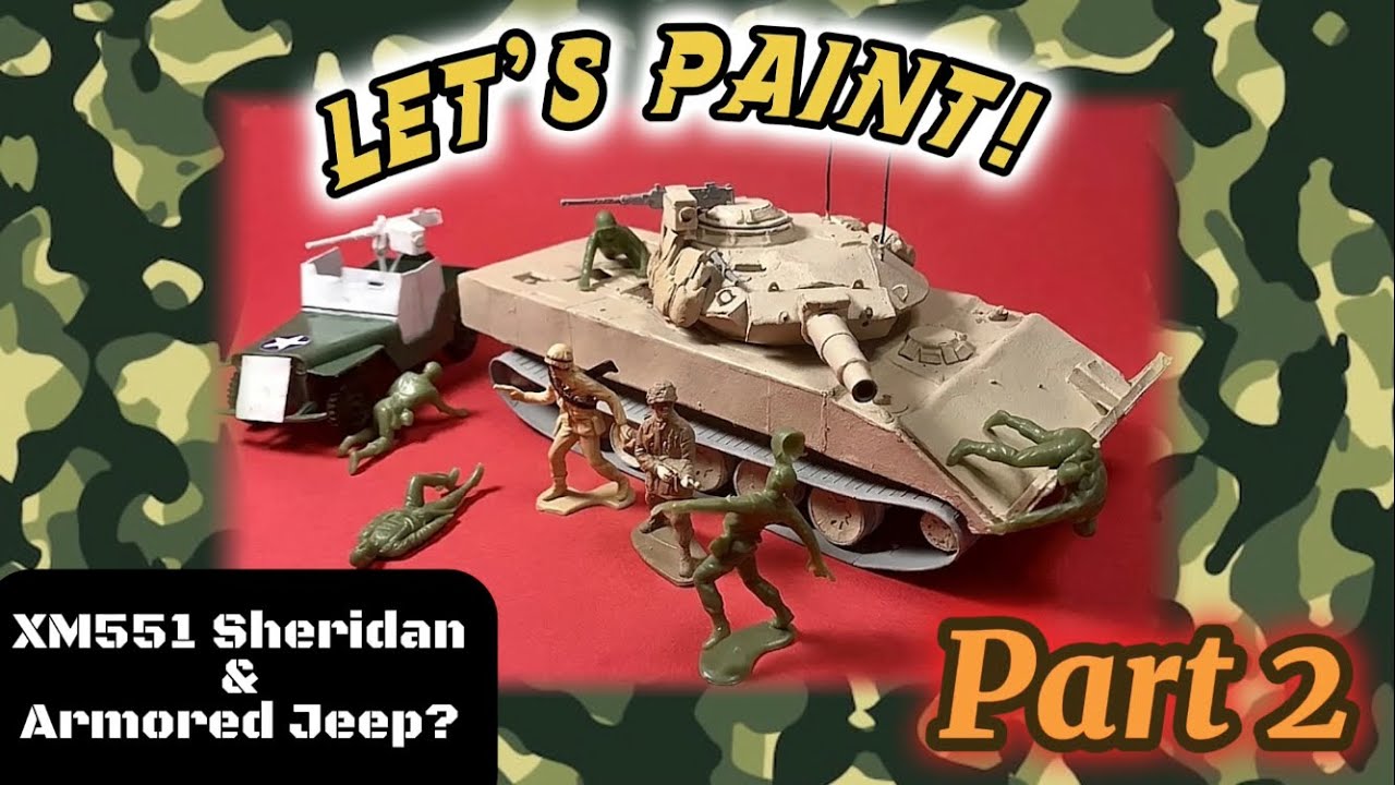 Painting the Sheridan tank and Maybe Armored Jeep Pt 2!