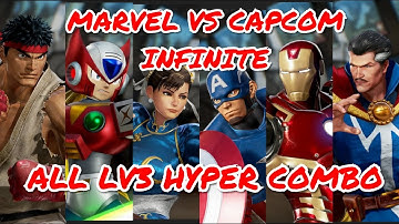 Marvel Vs Capcom Infinite. All Lv3 Hyper Combo Finisher. PS4 Gameplay All Super Moves Character