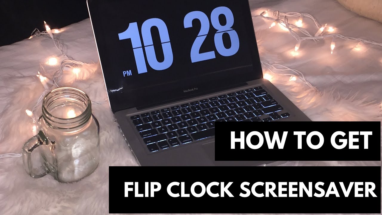 how do i get clock on mac screen saver