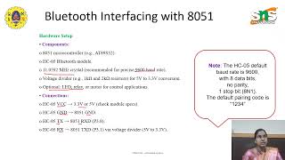 Bluetooth Interfacing with 8051 | Embedded System Programming  | SNS Institutions