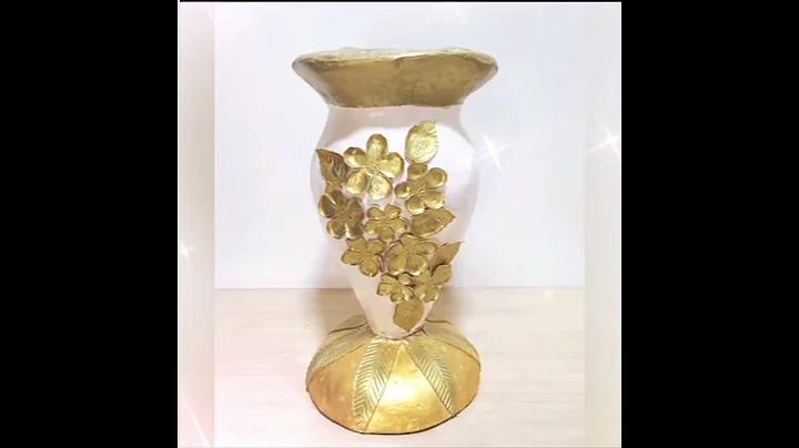 Beautiful flower vase from cardboard roll #shorts #bestoutofwaste #diy