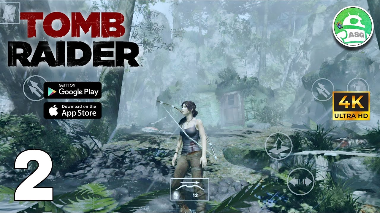 Видео игрового процесса Tomb Raider на POCO F5 (офлайн-режим, одиночная игра) на Android.