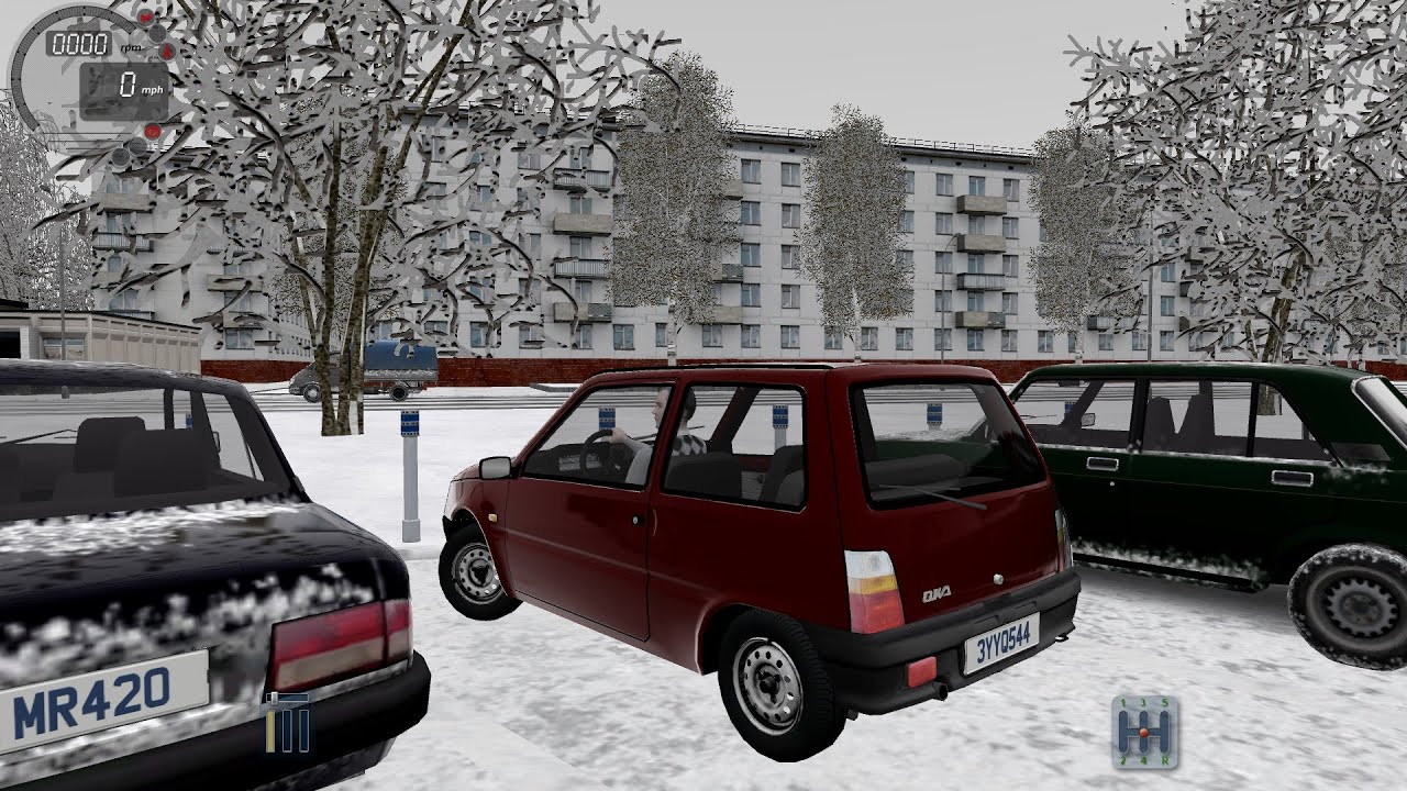 Ока city car driving