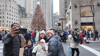 NYC Christmas Eve 2023🎄Rockefeller Center, 5th Avenue, Bryant Park & 6th Avenue