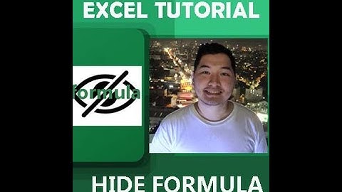 EASY STEPS ON HOW TO HIDE FORMULA IN A CELL | Excelken