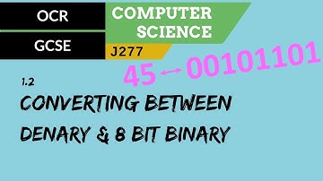 15. OCR GCSE (J277) 1.2 Converting between denary & 8 bit binary