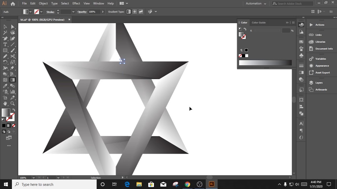 How to  make polygon star in illustrator