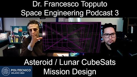 Dr. Francesco Topputo, Asteroid / Lunar CubeSats Mission Design | Space Engineering Podcast 3