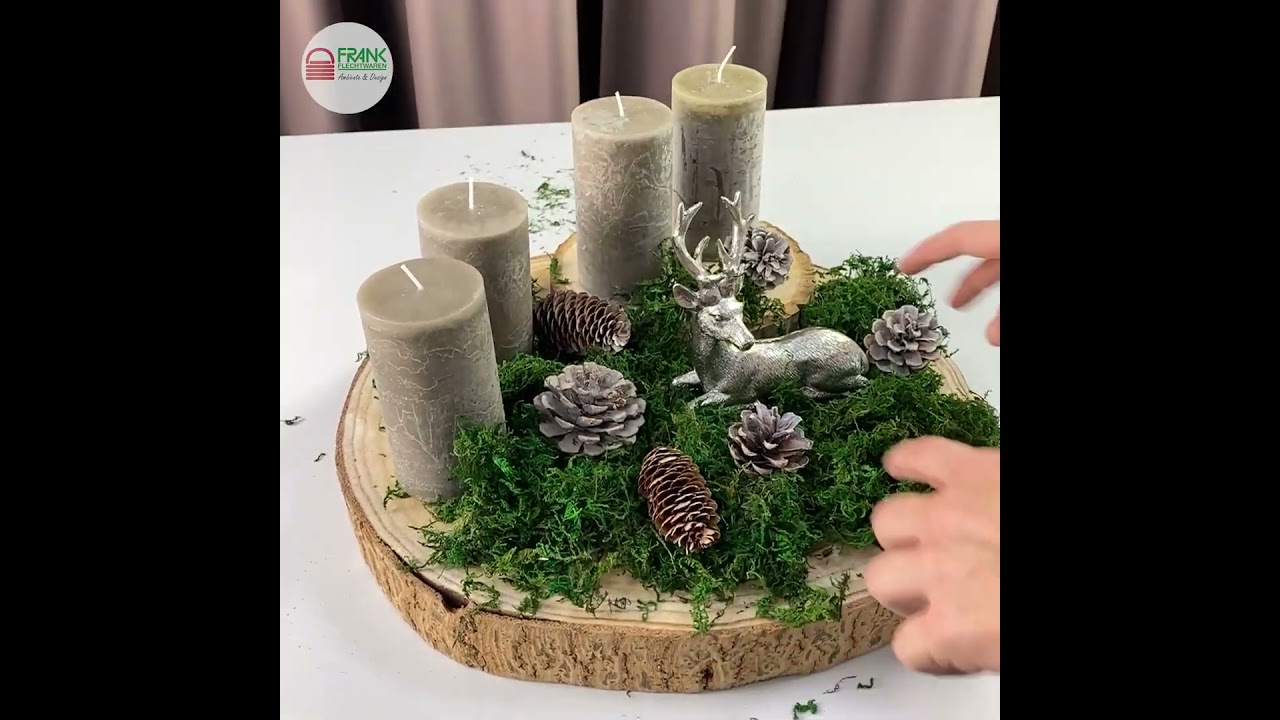 Frank Flechtwaren - be creative Deko-Tipp: Adventskranz Baumscheibe - November 2023