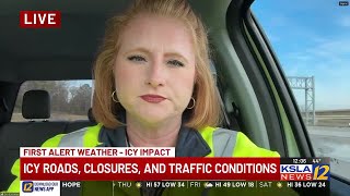 DOTD official gives Thursday afternoon update on icy road conditions