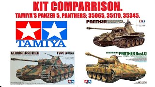 KIT COMPARISON; TAMIYA'S PANTHERS; 35065 £15, 35170 £25, 35345 £35. WHAT ARE THE DIFFERENCES?