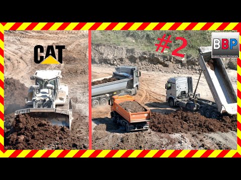 Video CATERPILLAR D6 XE & MAN, VOLVO, Mercedes Trucks,... - youtube
