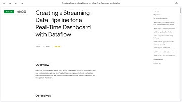 Lab : Creating a Streaming Data Pipeline for a Real Time Dashboard with Dataflow
