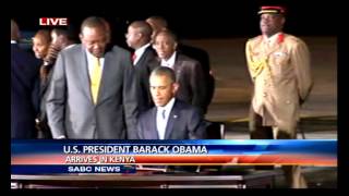 US President Barack Obama's arrival in Kenya