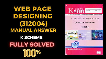 (312004) Web Page Designing With Html WPD Manual answer | Wpd solved lab manual | MSBTE (K Scheme)