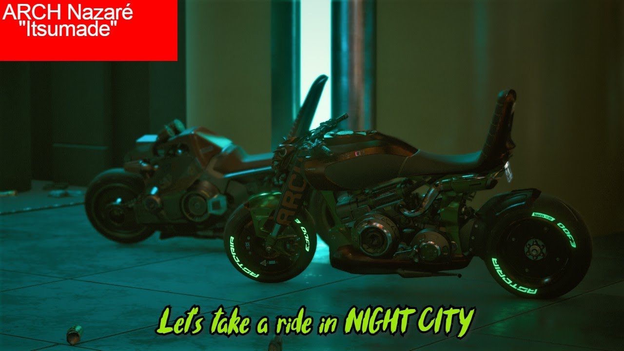 Taking a ride with motorcycle in Night city 