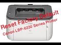 Canon LBP 6230 Series Printer Reset Factory Default