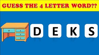 Guess the 4 Letter Words#32 | Scrambled Letters Word Game | FUN PUZZLES screenshot 2