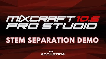 Mixcraft 10.5 Pro Studio - Stem Separation Demonstration, a Pro Studio Exclusive!
