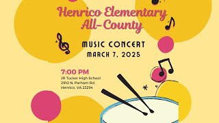 Henrico County Public Schools Elementary All-County Orff Ensemble and Chorus Concert-March 7, 2025